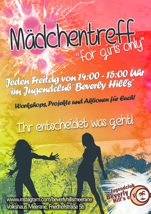 Plakat-m Dchentreff-web in Mädchentreff startet im Club