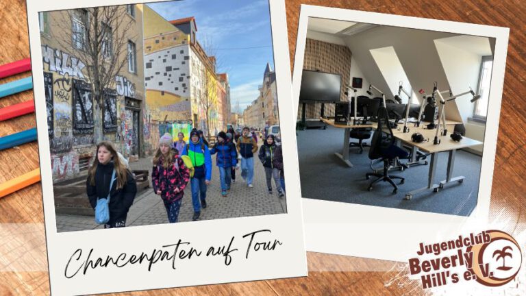 Chancenpaten der Tännichtschule produzieren Podcast in Leipzig