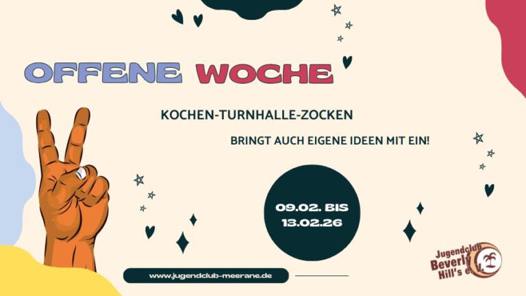 1. Winterferienwoche: Offene Woche im Jugendclub