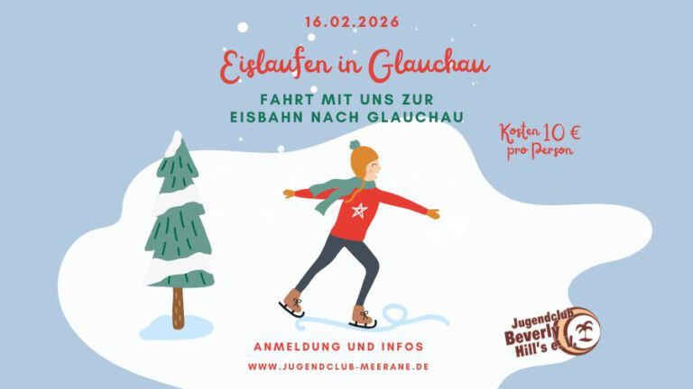 2. Winterferienwoche: Eislaufen in Glauchau am 16.02.2026