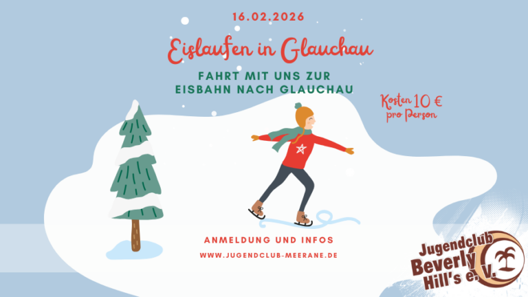 2. Winterferienwoche: Eislaufen in Glauchau am 16.02.2026