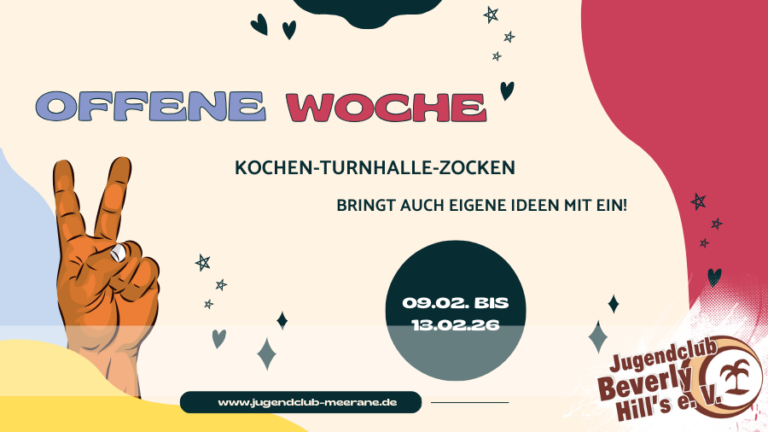 1. Winterferienwoche: Offene Woche im Jugendclub