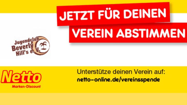 Netto Vereinsspende – Jetzt für den Jugendclub abstimmen!